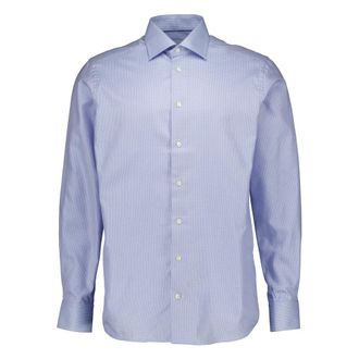 Eton Semi Solid Signature Twill Shirt - Heren - Zakelijke Overhemden - Blauw - XL - Katoen - Overhemden