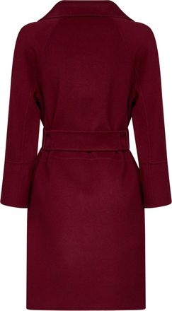 Max Mara Womens Coat Arona Red Virgin Wool