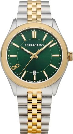 Ferragamo New Gent Horloge - Heren - Accessoires - Groen - Maat: ONE Size