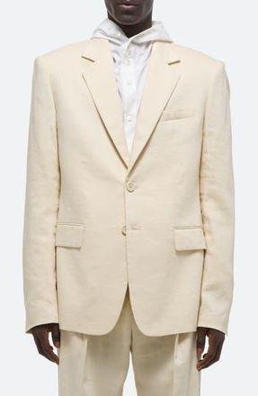 Helmut Lang Classic Linen Blend Blazer in Summersand at Nordstrom Rack, Size 42