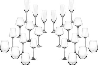 Bj&ouml;rn Borg Juego completo de vasos - 24 Piezas - Transparente