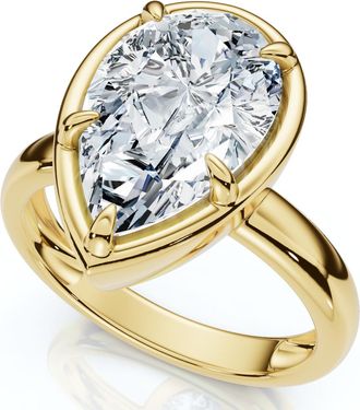 Pompeii3 Certified 3Ct Oval Alissa Engagement Solitaire Ring 14k Gold or Pt Lab Grown