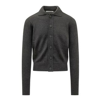 STUDIO NICHOLSON Lanark Cardigan - Heren - Truien - Grijs - Maat: XS Wol