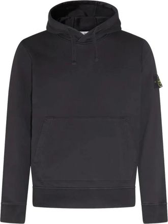 Stone Island Hoodies, male, Black, Size: S Felpa V0029