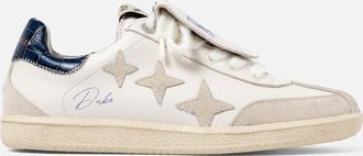 Duke + Dexter Duke + Dexter, Womens Plus Designer Duke NY White + Navy Sneaker - Womens, Size 3