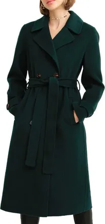Belle & Bloom Front Runner Belted Coat in Dark Green at Nordstrom, Size X-Small