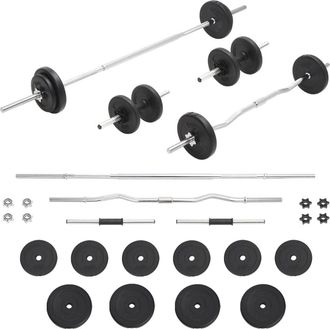 vidaXL Juego De Barras Y Pesas 30 Kg Vidaxl