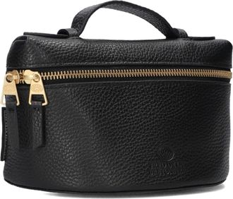 Fred De La Bretoniere Tassen, Dames, Zwart, ONE Size, Katoen, Elegante Lori Leren Handtas