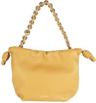 Loewe Beige Leather Mini Flamenco Crossbody (Authentic Pre-Loved)