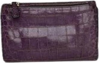 Miu Miu Pre-owned Leather Wallet - Dames - Vintage Accessoires - Paars - ONE Size - Leer - Vintage
