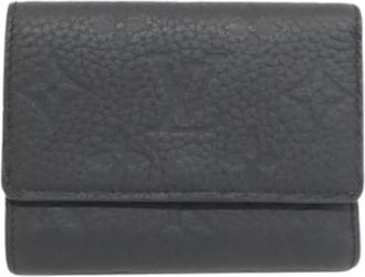 Louis Vuitton Pre-owned Wallets, female, Black, Size: ONE SIZE Pre-owned Portefeuille Pilot Monogram Taurillon Wallet