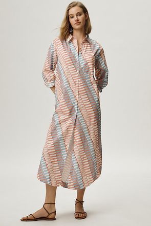 Maeve The Soren Long-Sleeve Shirt Dress by Maeve