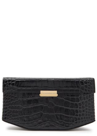 Toteme Crocodile-embossed Leather Shoulder bag - Black - One Size