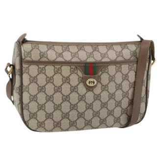Gucci Pre-owned Cross Body Bags, female, Beige, Size: ONE SIZE Pre-owned Vintage GG Canvas Shoulder Bag