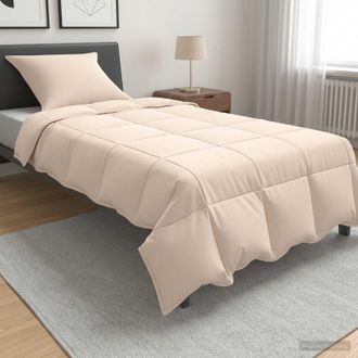 vidaXL Vidaxl Set Di Piumoni 2 Pz 155 X 200 Cm Tutte Le Stagioni Beige