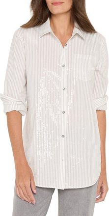 Nic+Zoe NIC+ZOE Subtle Shine Stripe Shirt
