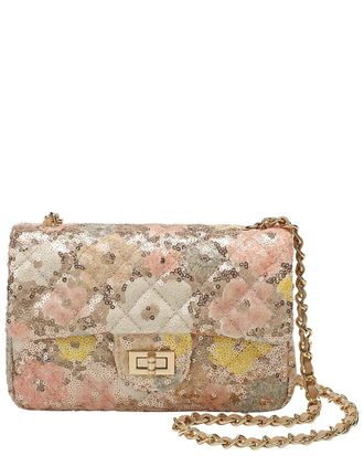 Tiffany & Fred Sequin & Leather Quilted Shoulder Bag