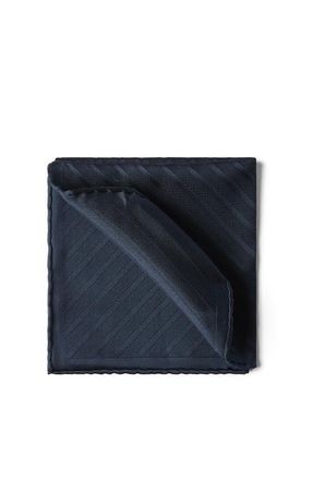 Brunello Cucinelli Silk pocket square in Navy Blue at Nordstrom