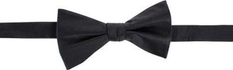 Trafalgar Store Big & Tall Sutton Solid Color Silk Bow Tie in Black at Nordstrom