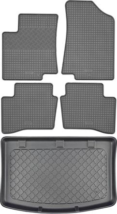 OEM Juego De Alfombrillas De Goma Para Coche Y Maletero Para Kia Rio Iii Ub Hatchback (5 Puertas) De Agosto De 2011 A Enero De 2017