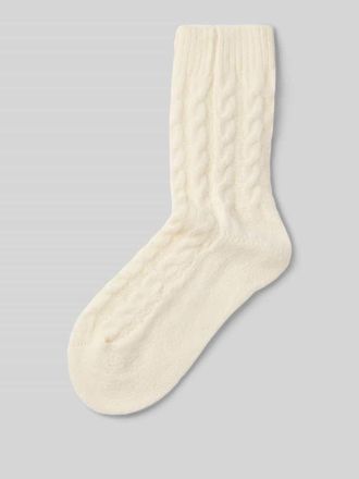 Camano Socken mit Zopfmuster in Offwhite, Größe 35-38