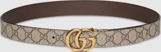 Gucci GG Marmont Reversible Belt, Beige, GG Canvas