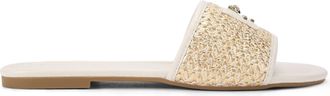 Kurt Geiger Womens Chiswick Flat Sandal Sandals - Gold Fabric - Size UK 5