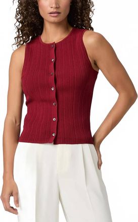 Paige Leira Sweater Tank In Cranberry
