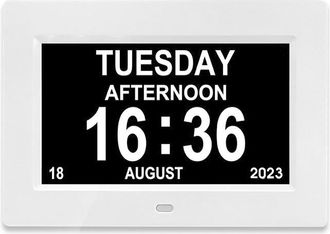 OEM Reloj Digital Con Calendario De 7 Pulgadas, Ideal Para Personas Mayores O Para El Dormitorio (enchufe Europeo)