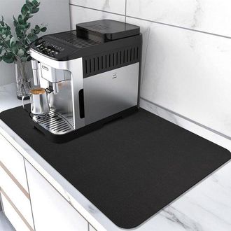 OEM Alfombrilla Escurridora De Platos - Alfombrilla De Secado Para Cocina - Secado De Platos - R&aacute;pida Absorci&oacute;n De Agua - 60 X 40 Cm - Negra