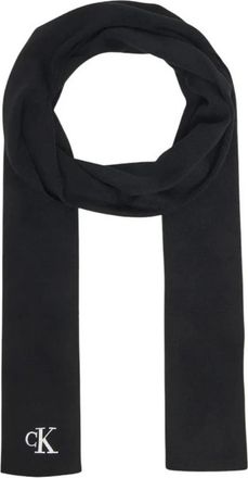 Calvin Klein Signature Logo Sjaal - Heren - Wintersjaals - Zwart - ONE Size - Polyester - Accessoires