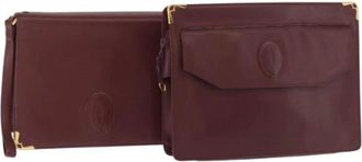 Cartier Pre-owned Clutches, female, Red, Size: ONE SIZE Pre-owned Leather Clutch