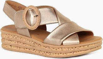 Gabor Womens Auckland Womens Wedge Sandal - Brown - Size: 3.5