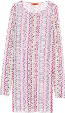 Missoni Midi-jurk met chevron patroon - Wit