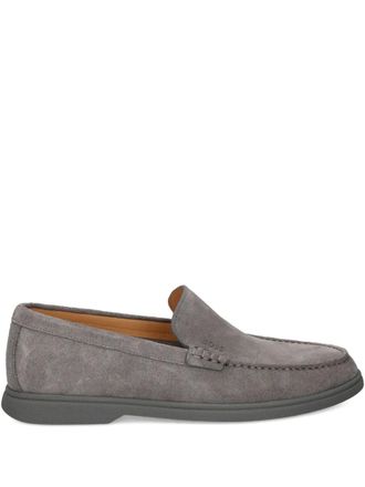 BOSS Mocassini in pelle scamosciata - Grigio