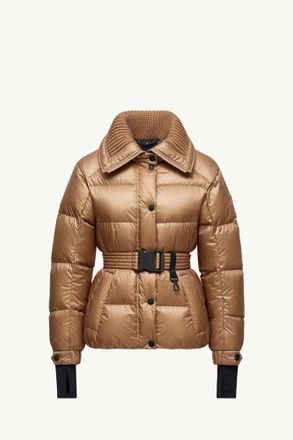 Moncler Quilted Nylon Down Jacket - Camel