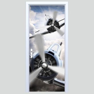 OEM Pegatina De Tela Para Puerta Con Dise&ntilde;o De Aviones De Combate, Aviones 072pd
