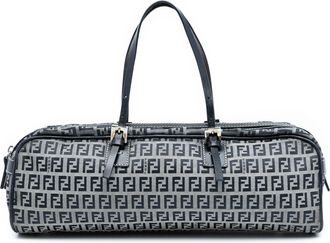 Fendi Pre-owned Womens Zucchino Canvas Handbag - Light Grey Textile - One Size