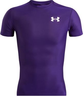Under Armour Mens Heatgear OG Compression Short Sleeve - Purple/White Size 3XL