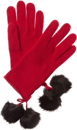 Portolano Poms Wool-Blend Gloves