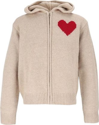 MC2 Saint Barth Kyla Sweatshirt - Dames - Vesten met rits - Beige - M - Wol - Hoodies & sweatvesten