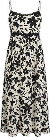 Blu Pepper Womens Floral Midi Dress In Black & White