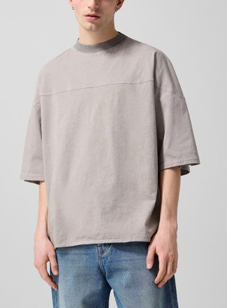 Jacquemus Mens Atelier cursive logo vertical seam T-shirt