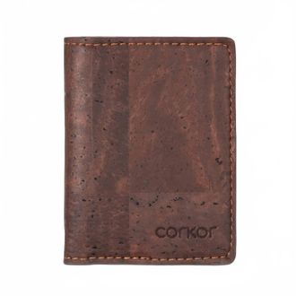 Corkor Mens Cork Minimalist Bi-Fold Wallet In Brown