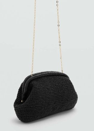 Mango Borsa pochette lurex nero - Donna - Taglia unica - MANGO