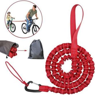OEM Cuerda De Remolque Para Bicicleta Ulisem, Cuerda De Remolque Para Ni&ntilde;os, Cuerda De Remolque El&aacute;stica Para Bicicleta, Capacidad De Carga De 500 Lb (roj