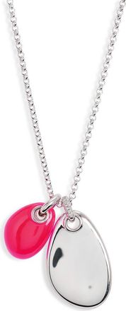 John Hardy Diamond Bail Enamel Pendant Necklace in Pink at Nordstrom Rack