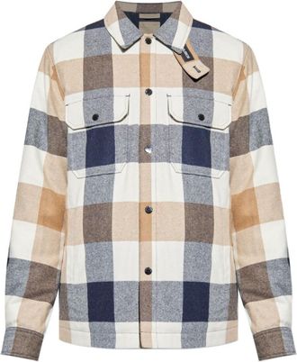 Woolrich Beige Checked shirt jacket