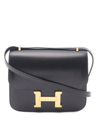 Herm&egrave;s 2021 Mini Box Calf Constance III 18 shoulder bag - women - Calf Leather - One Size - Black