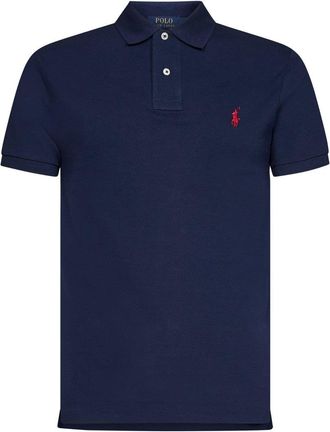 Polo Ralph Lauren Collared Blue Cotton Polo With Embroidered Logo